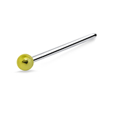 1.8 mm. Golden Ball Straight Nose Stud NSKA-844